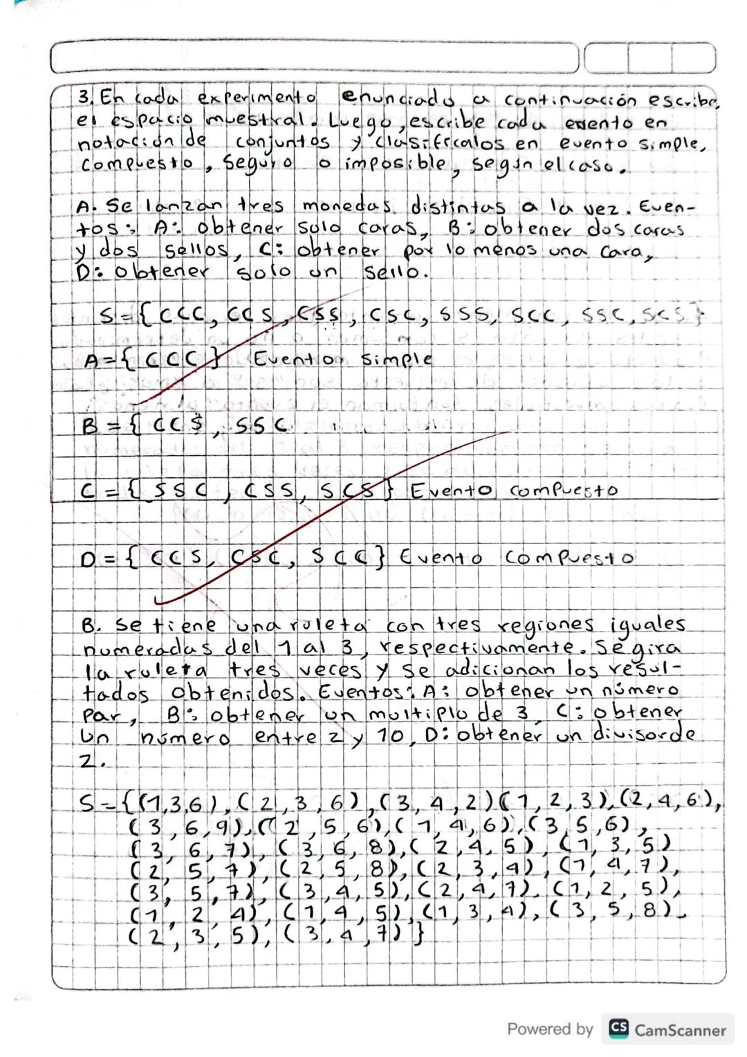 # Actividad
1. Establecer cuál es el espacio muestral en cada uno
de los siguientes experimentos.
a. Lanzar un dado y una moneda al tiempo