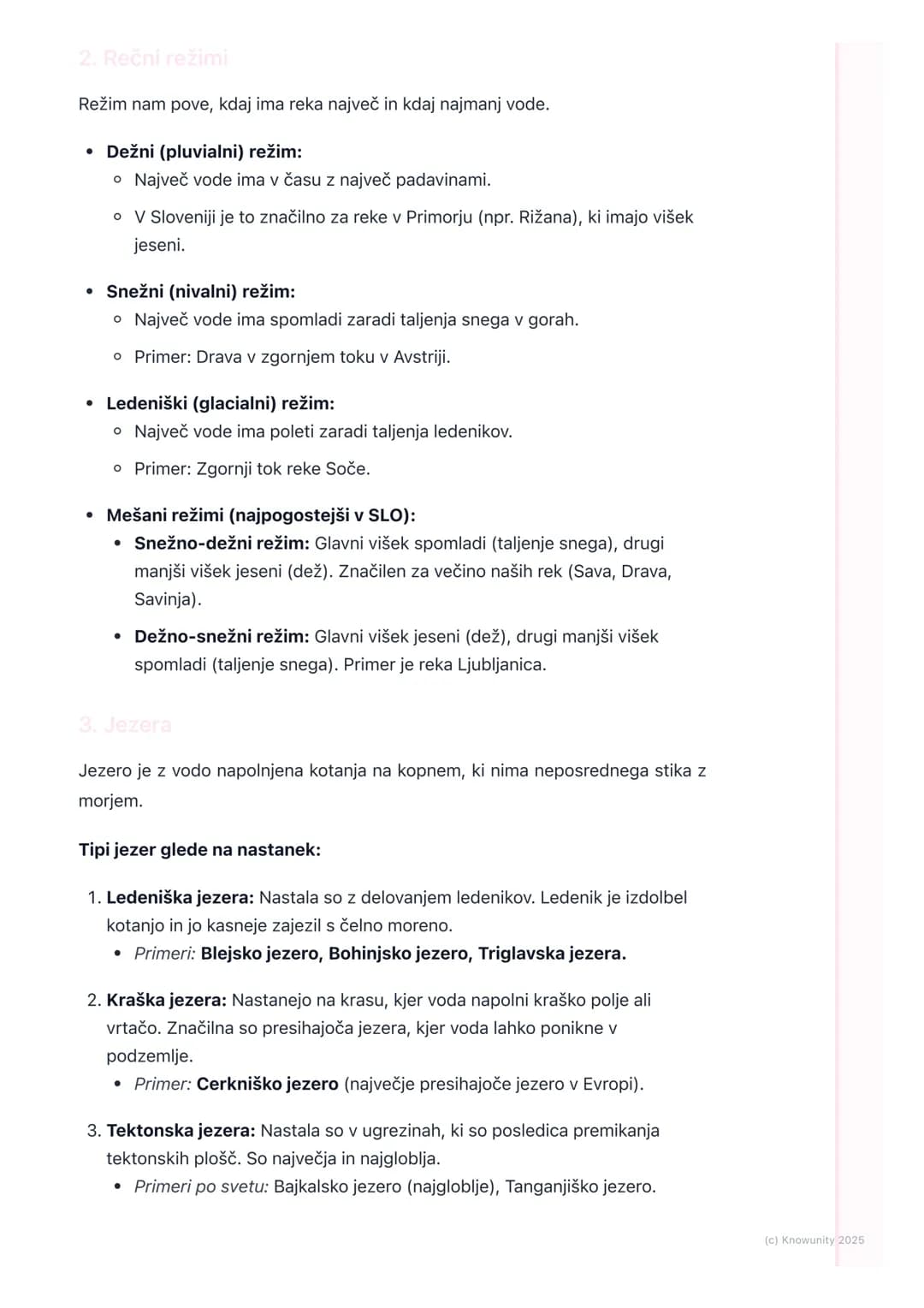 # Celinske vode
Uvod v celinske vode
Celinske vode so vse vode, ki se nahajajo na kopnem. Čeprav predstavljajo le
majhen del vse vode na Z