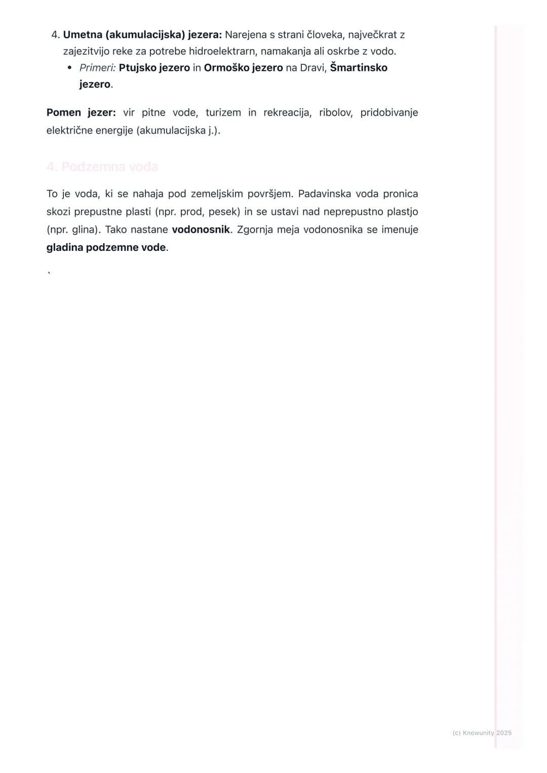 # Celinske vode
Uvod v celinske vode
Celinske vode so vse vode, ki se nahajajo na kopnem. Čeprav predstavljajo le
majhen del vse vode na Z