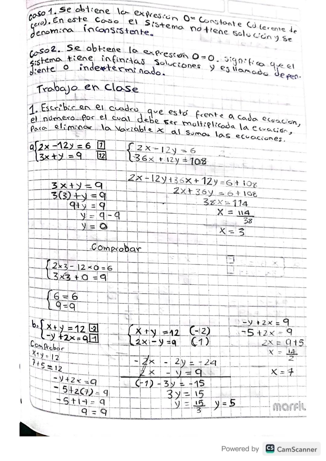 Solución por método de reducción
o eliminación
En la solución de un sistema de ecuaciones por
el método derreducción, se reducen los dos ecr
