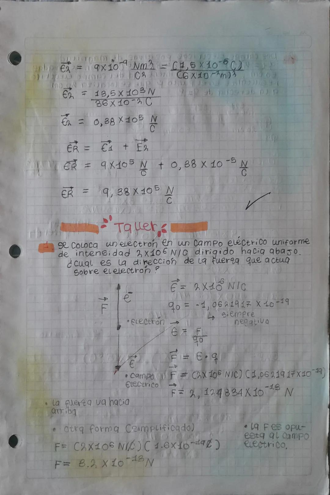 campo
Electrico
• El campo electrico (e) es una región donde se mani-
fiestan fuertas de atracción o repulsión entre
Cargas electricas.
E =