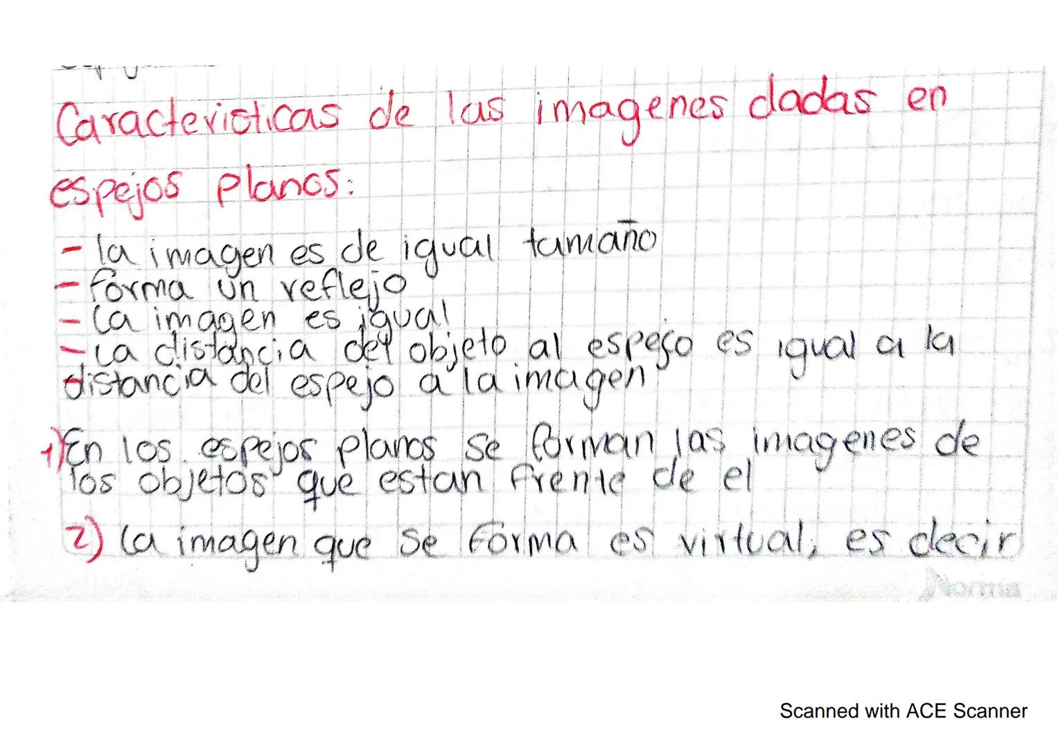 Espejos planos
Un espejo es una superficie Pulida donde luego
de incidir la luz está se refleja Siguiendo las
leyes de la reflexión.
los esp