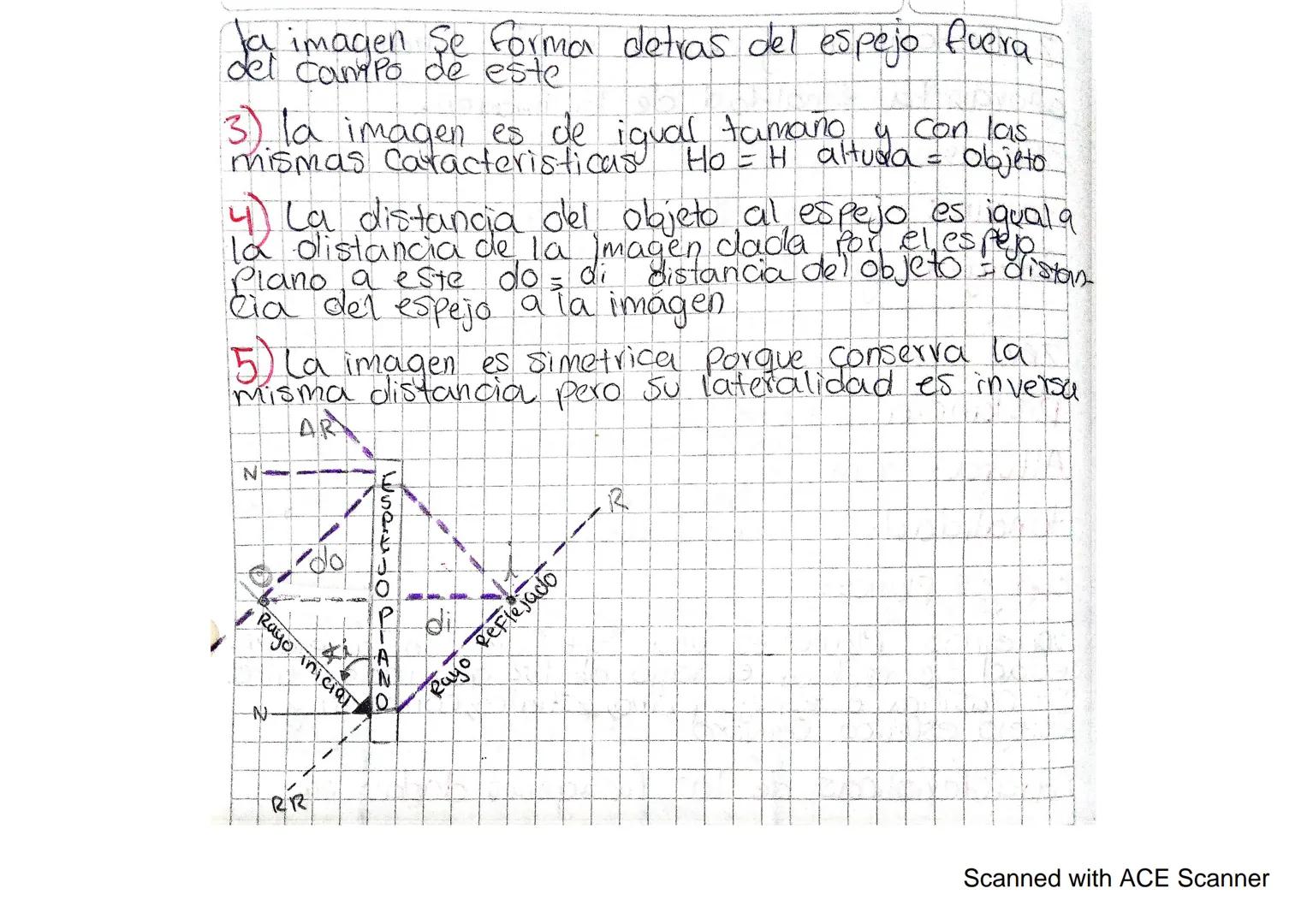 Espejos planos
Un espejo es una superficie Pulida donde luego
de incidir la luz está se refleja Siguiendo las
leyes de la reflexión.
los esp