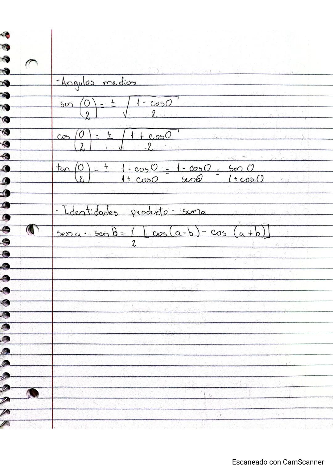 Caracas, I de febrero del 2023
Identidades trigonometricas:
[Son igualdades que involucran funciones trigonomé
y que se verifican para cualq