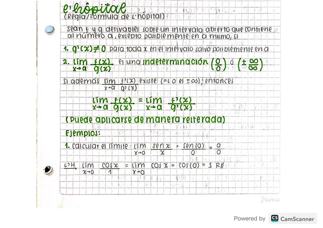 Matemáticas grado 11 - L'Hopital