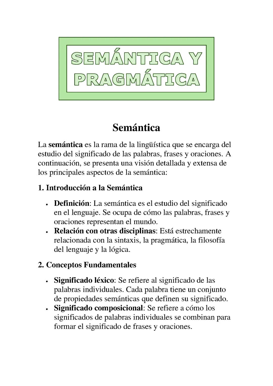 SEMÁNTICA Y PRAGMÁTICA