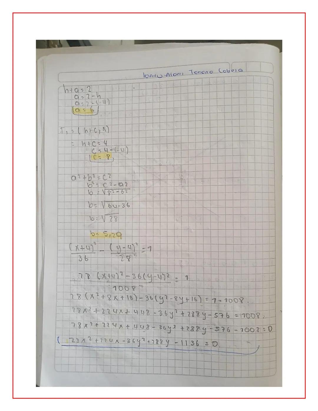 # 1DA-O-Alonis CobzEOS
D
# LA HIPERBOLA
La hiperbola es el wgor geométrico de los puntos del
plono tal que la diferencia de sus disioncio