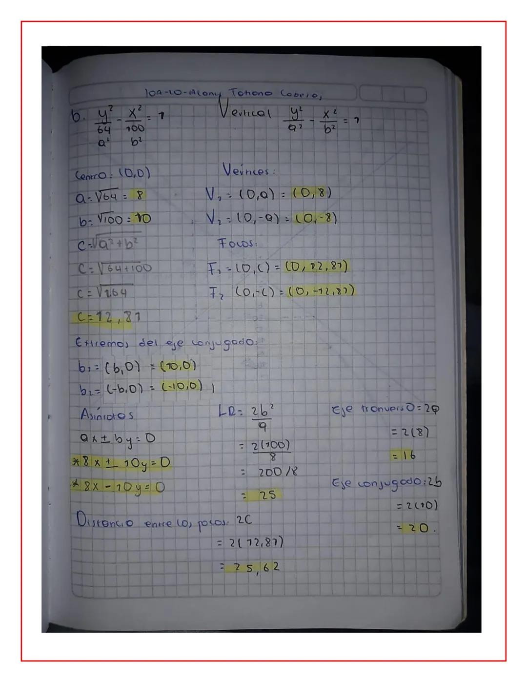 # 1DA-O-Alonis CobzEOS
D
# LA HIPERBOLA
La hiperbola es el wgor geométrico de los puntos del
plono tal que la diferencia de sus disioncio