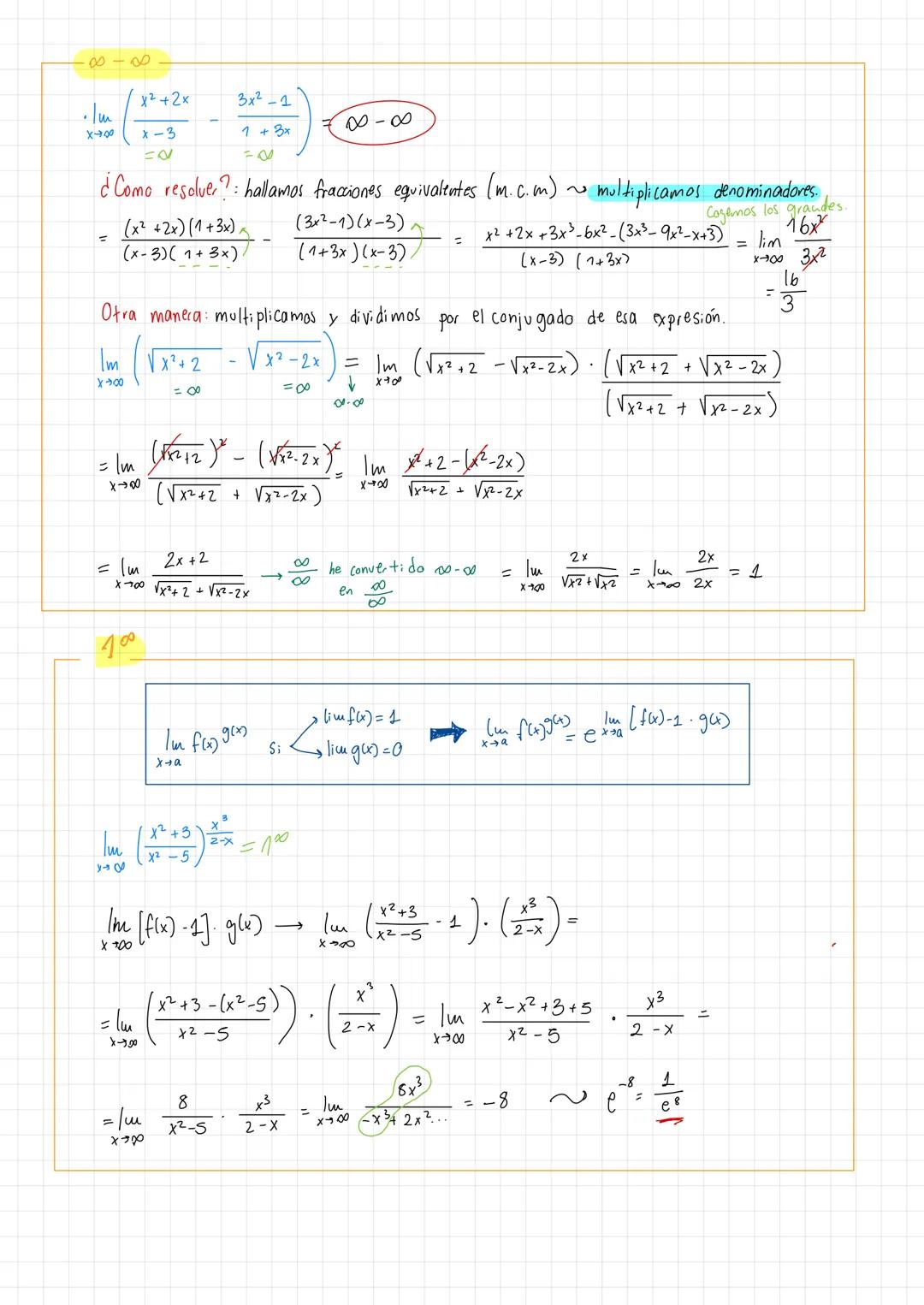 x (x-1)
lim
X+2+ (x-2)
lim
X-2-
x (x-1)
(x-2)
9. lim x+1
X-2 3x13
b. lim
=
15. Resuelve los siguientes limites
2x²+2x
X10 x²-3x
15 d. Im
x →