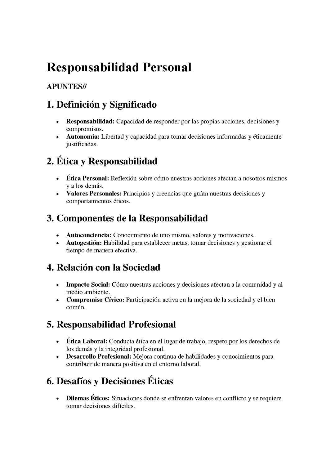 Responsabilidad Personal