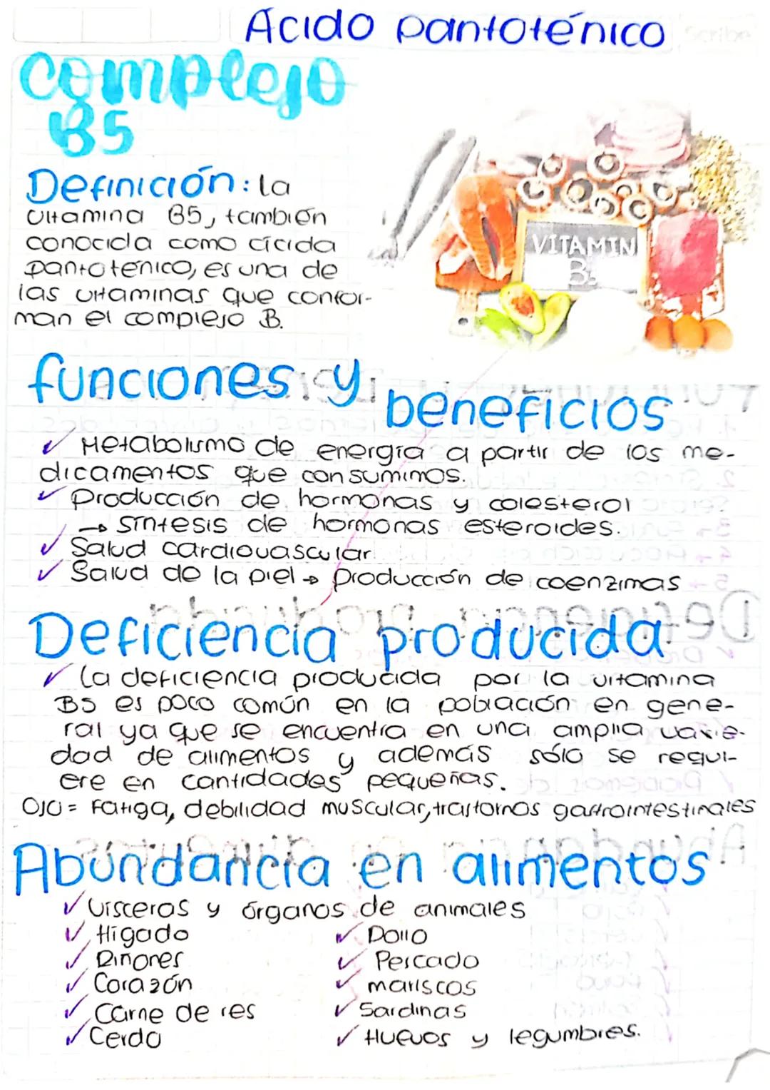 Acido pantotenico scribe
complejo
Definición: la
Olamina 65, tambien
conocida como cicida
pantotenico, es una de
las utaminas que confor-
ma