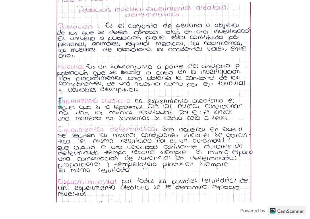 POBLACION, MUESTRA EXPERIMENTOS ALEATORIOS