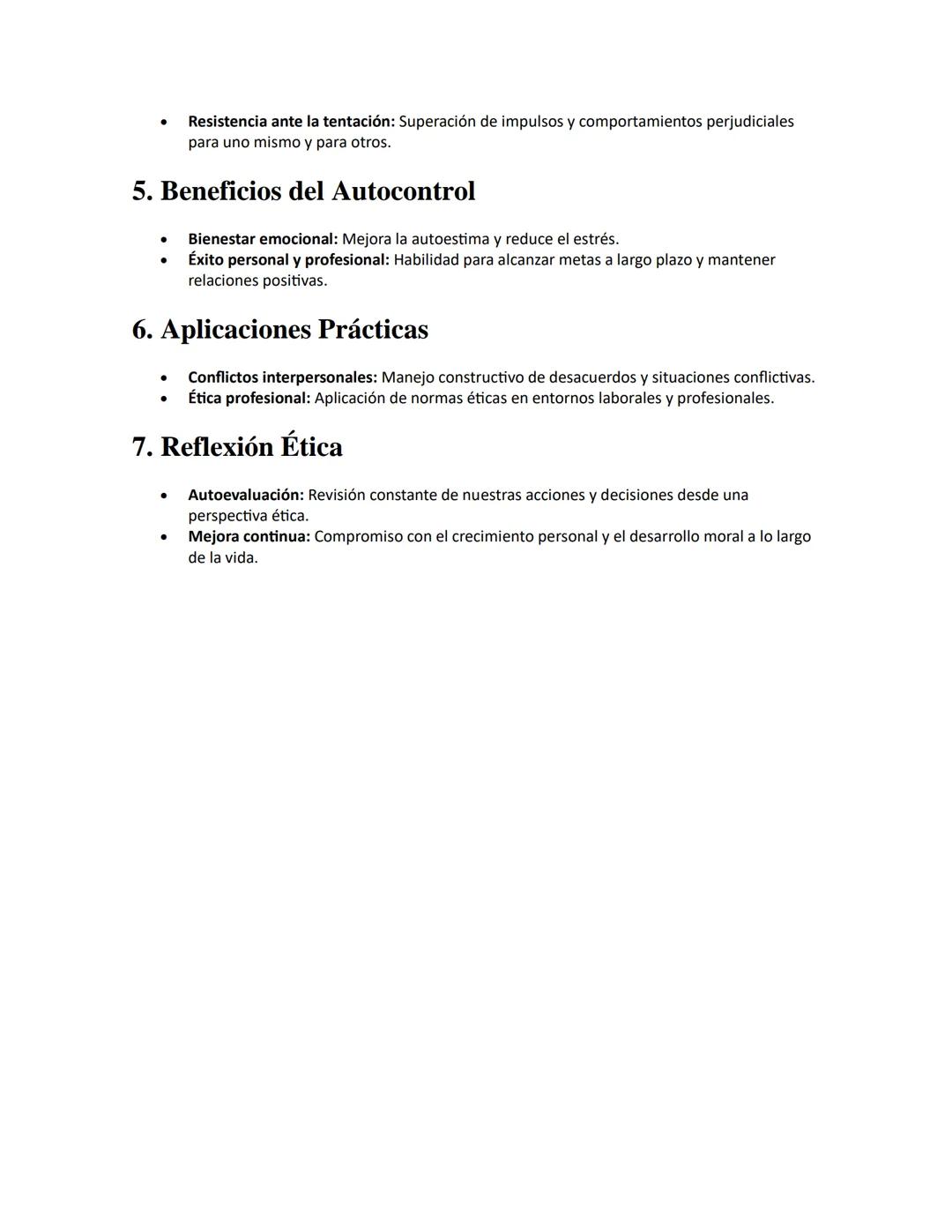 Autocontrol
APUNTES//
1. Definición y Concepto
•
•
Definición: Capacidad de una persona para regular sus pensamientos, emociones y
comportam