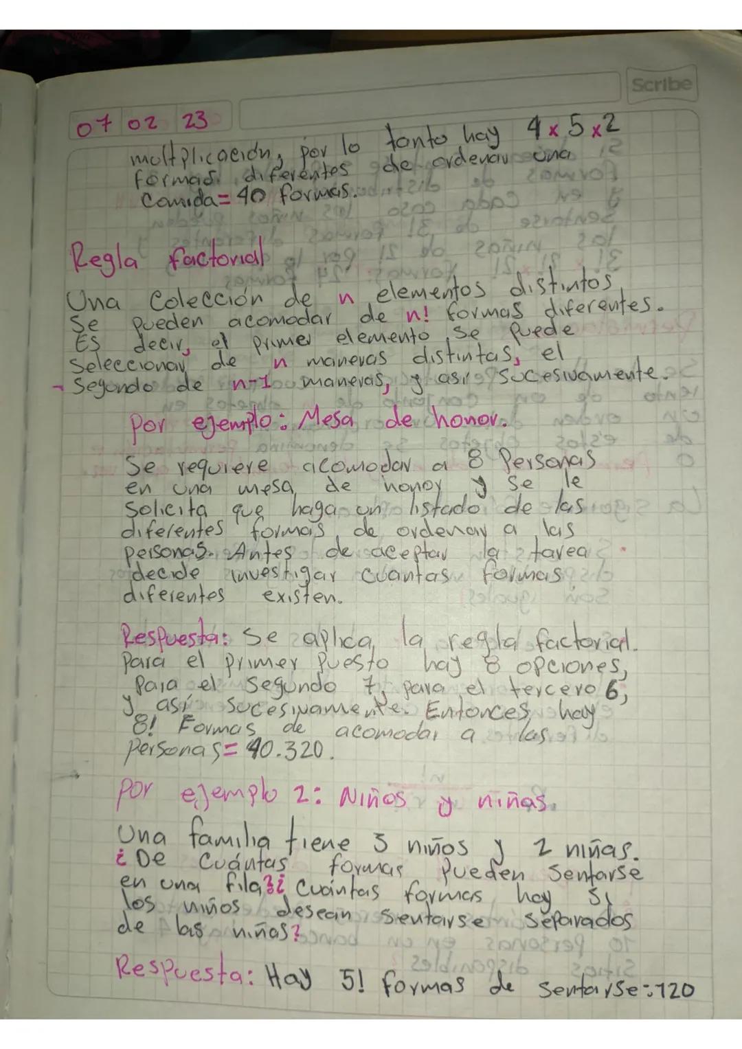 Scribe Tarea
07 02 23
Investigar tecnicas de conteo factorial.
Tecnicas de Conteo en probabilidad y
Son utilizadas en probabilidad
estadísti