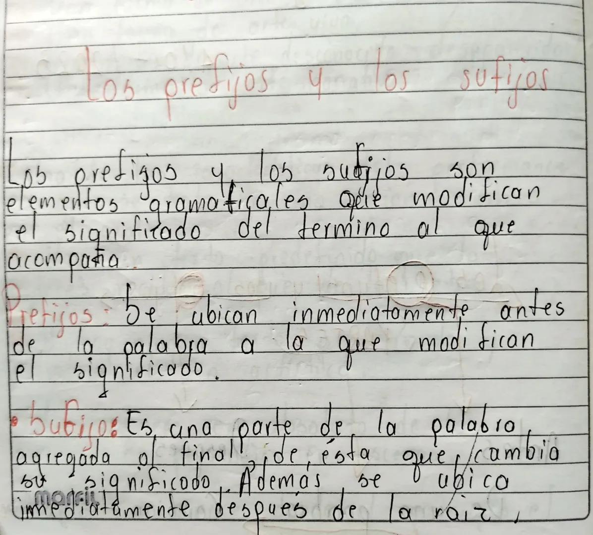 Los prefijos y los sutivos
05
4.
Las prefigos los subjjes
elementos "gromoticales 986 modifican
gele
significado del termino al
acompatio
qu
