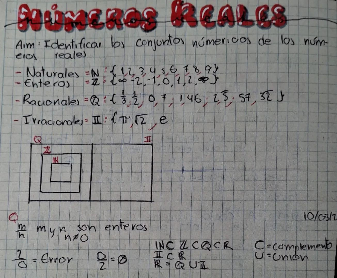 Búmeros REALES
Aim: Identificar los conjuntos númericos de los num-
eios
-
reales
Naturales N 1 2 3 4 5 6 7 8 93
- Enteros
=2:2∞-2-1,0,1,2,