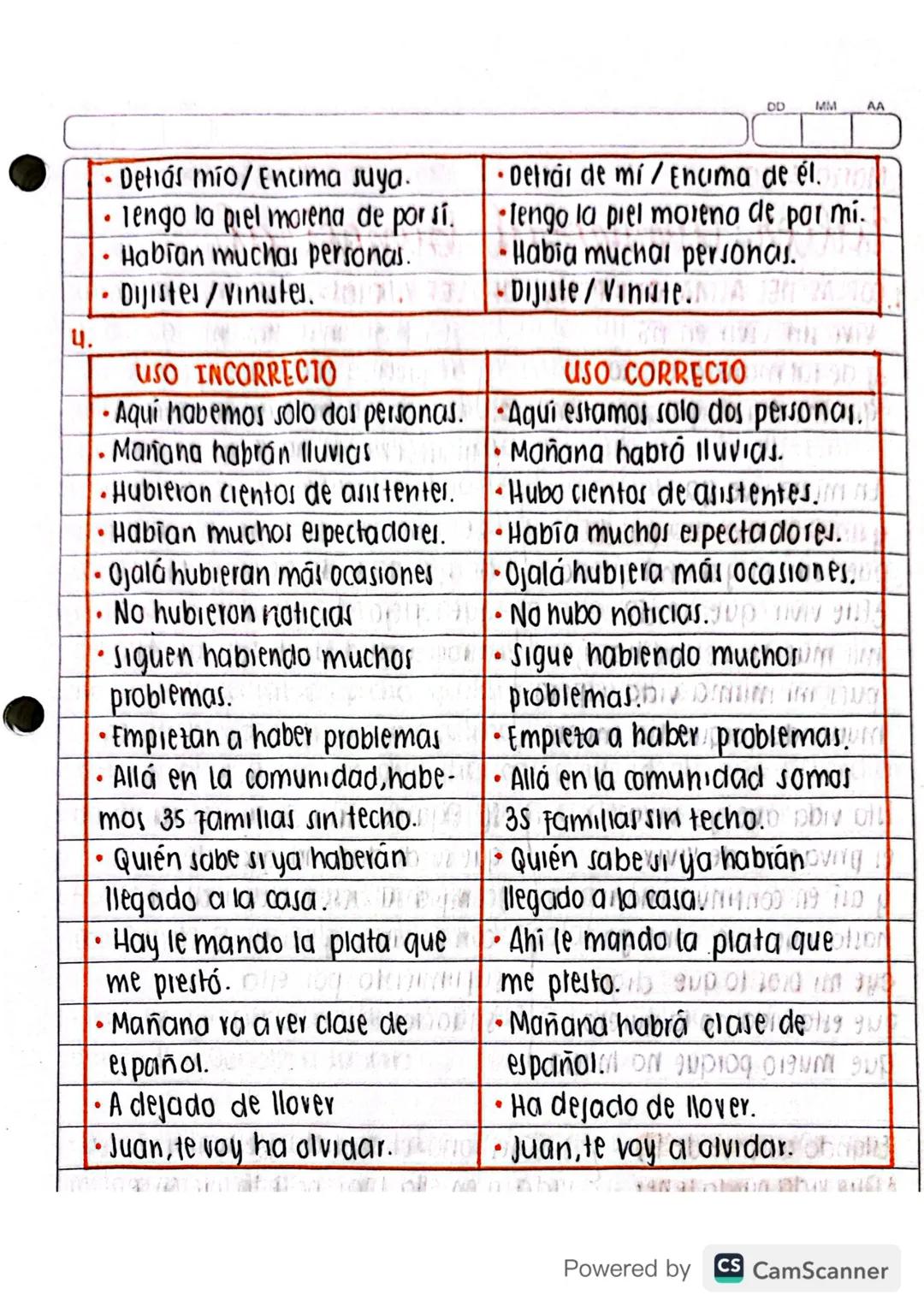 DD MM
AA
# los barbarismos
Son una palabra inconecta que consiste en pronunciar o escribir
mal los vocablos o en emplear palabras impropias.