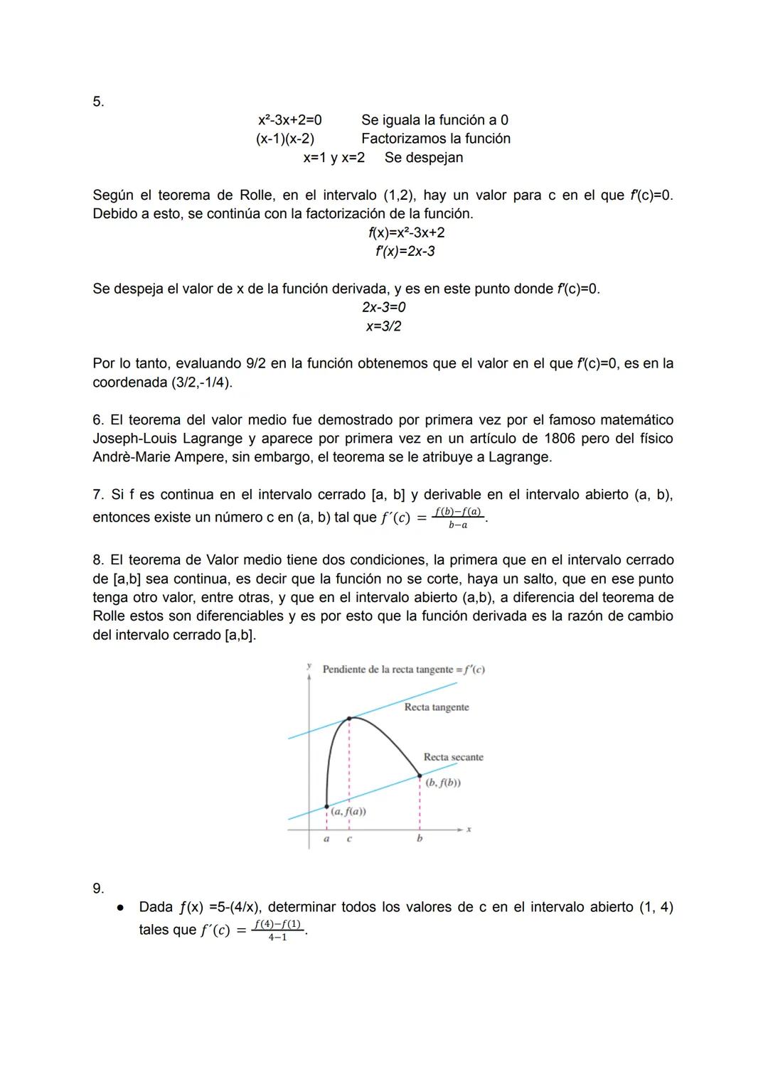 Juan Camilo Murillo Matinez.
Taller de seguimiento: Consulta teorema del valor medio y teorema de Rolle.
1. El teorema de Rolle, fue demost