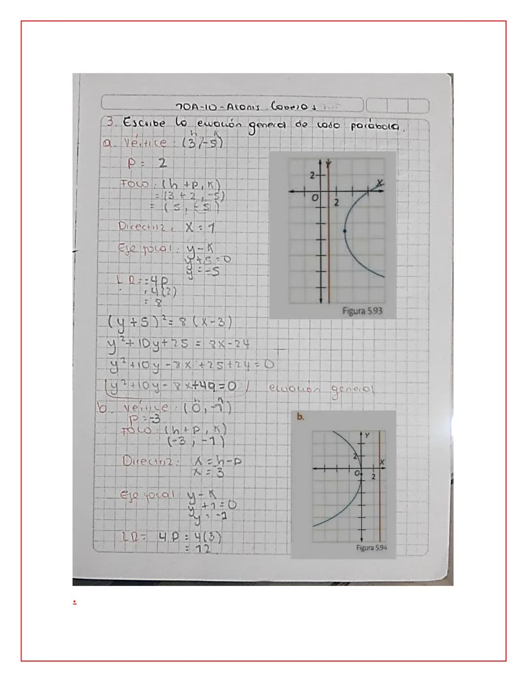 10A-10-Alanis Cabezos 11 08 21
### 3 datos importantes
- Vértice $(h,k)$ o $(0,0)$
- Vertical u horizontal:
- $(x-h)^2=4p(y-K)$ Wexsical