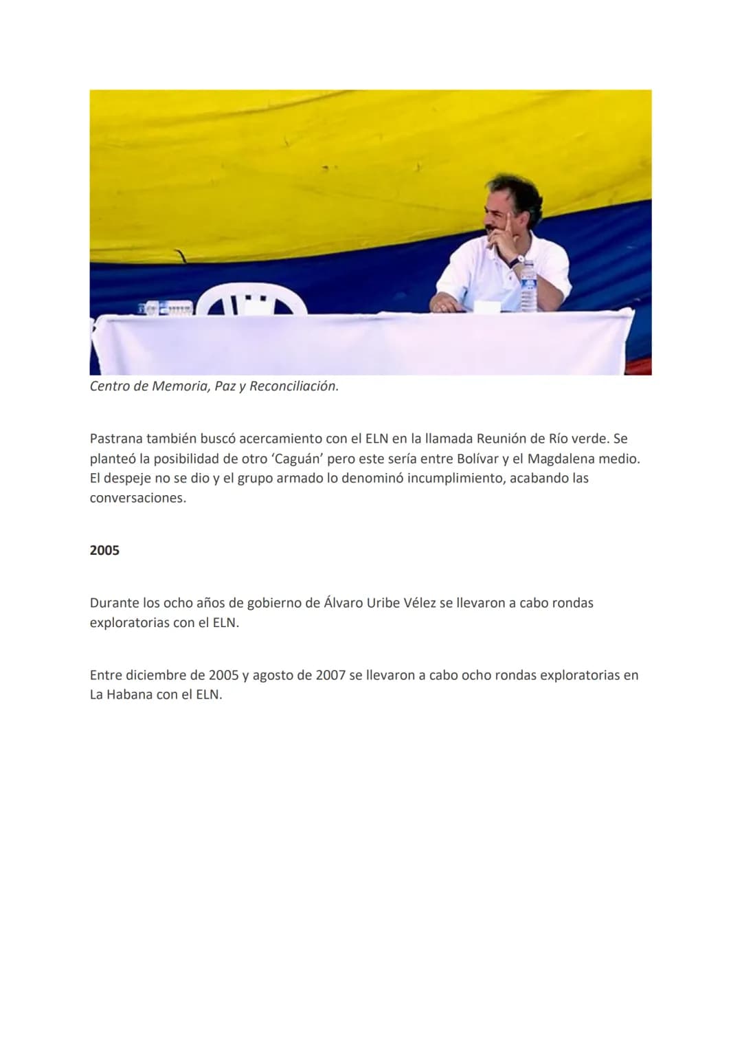 # infrograma
## 1974
Sucedió en el gobierno de Alfonso López Michelsen. Luego de la Operación Anorí contra el ELN, la guerrilla manifestó