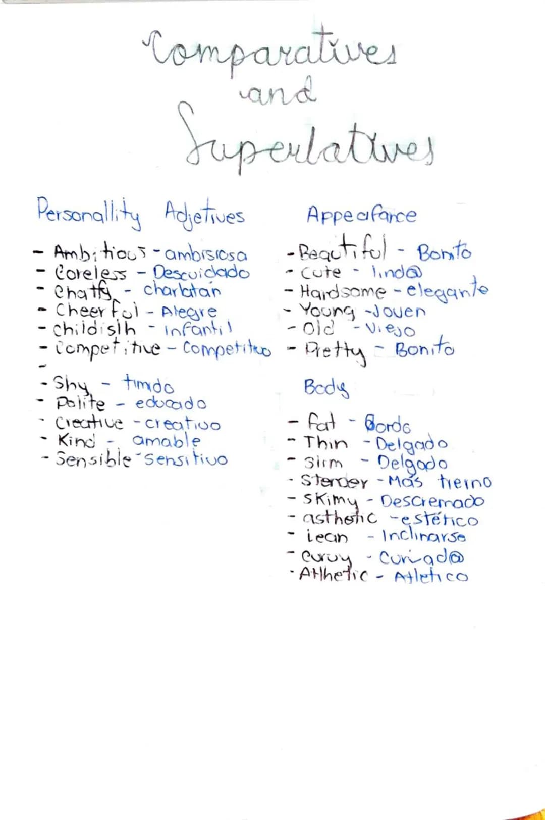 Thursday 14th March 2024
# Comparatives and Superlatives
## Objetive: Apply differents forms of comparisons and superlatives correctly.
*