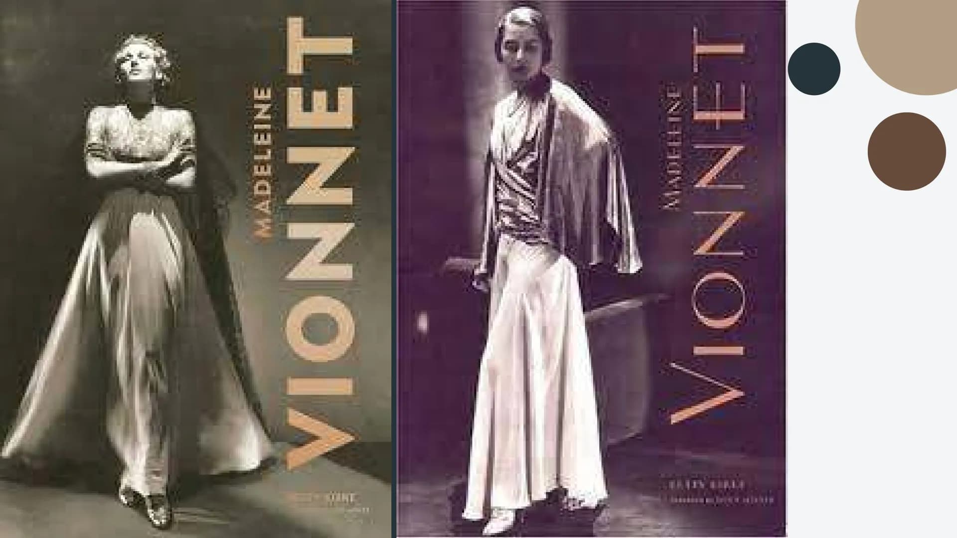 # MADELEINE VIONNET
Madeleine Vionnet, nacio el 22 de junio de 1876 -fue una diseñadora de alta costura francesa, y como tal, una de las fig
