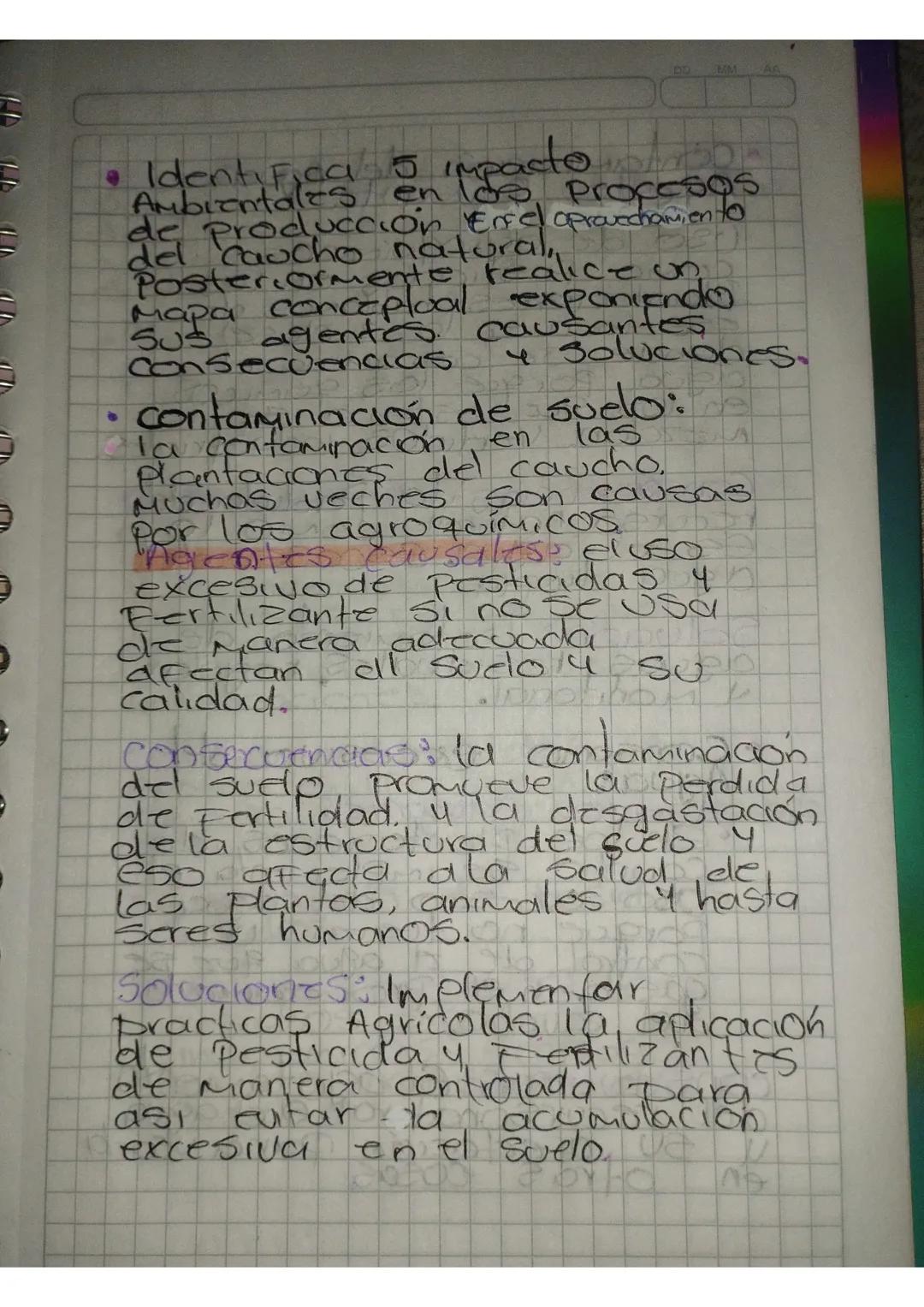 - Identifica impactprocesos
de producción Ensel oproucchamiento
del caucho natural,
Posteriormente realice un
Mapa conceploal exponiendo
Sus