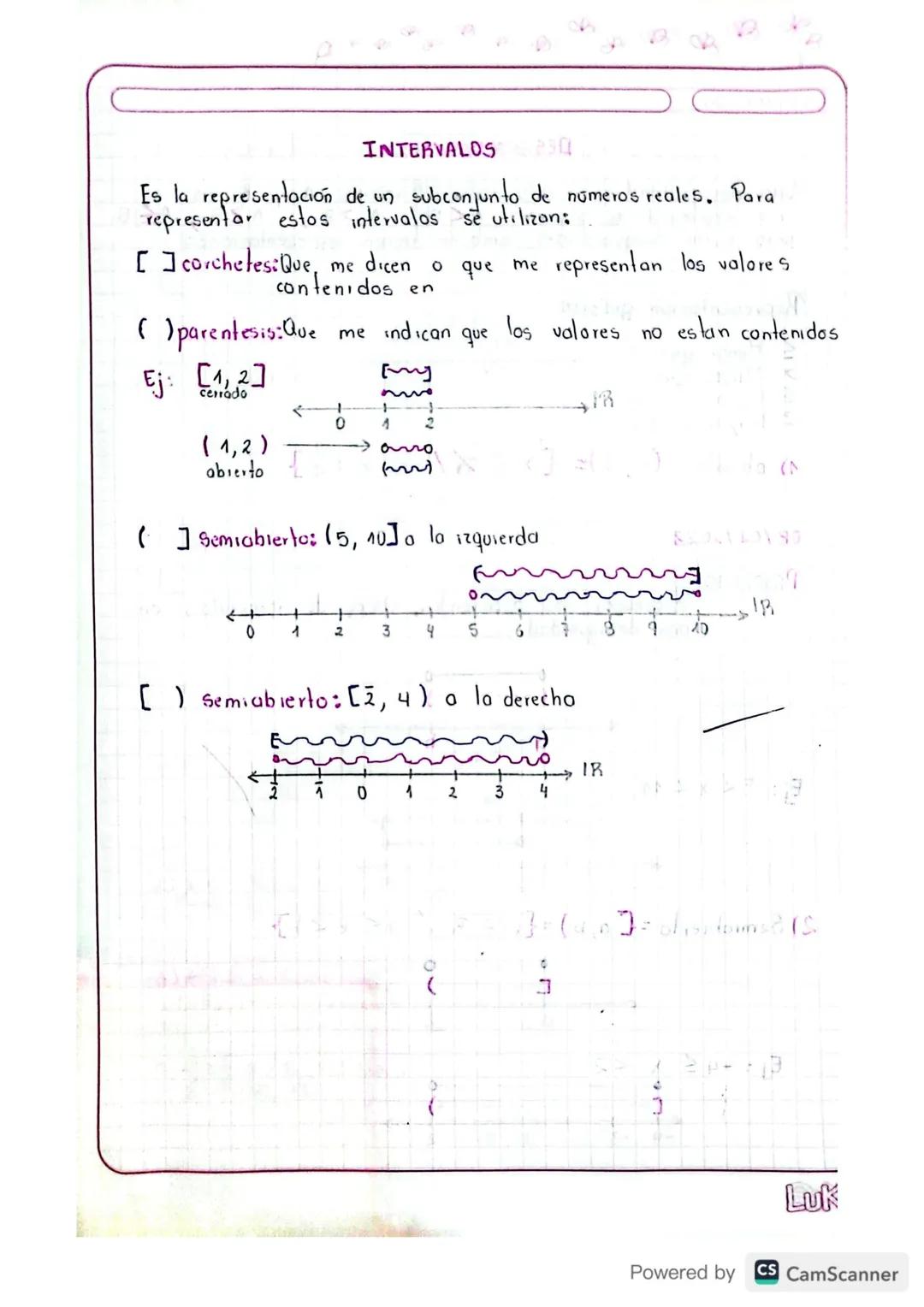 Intervalos y Operaciones con Intervalos