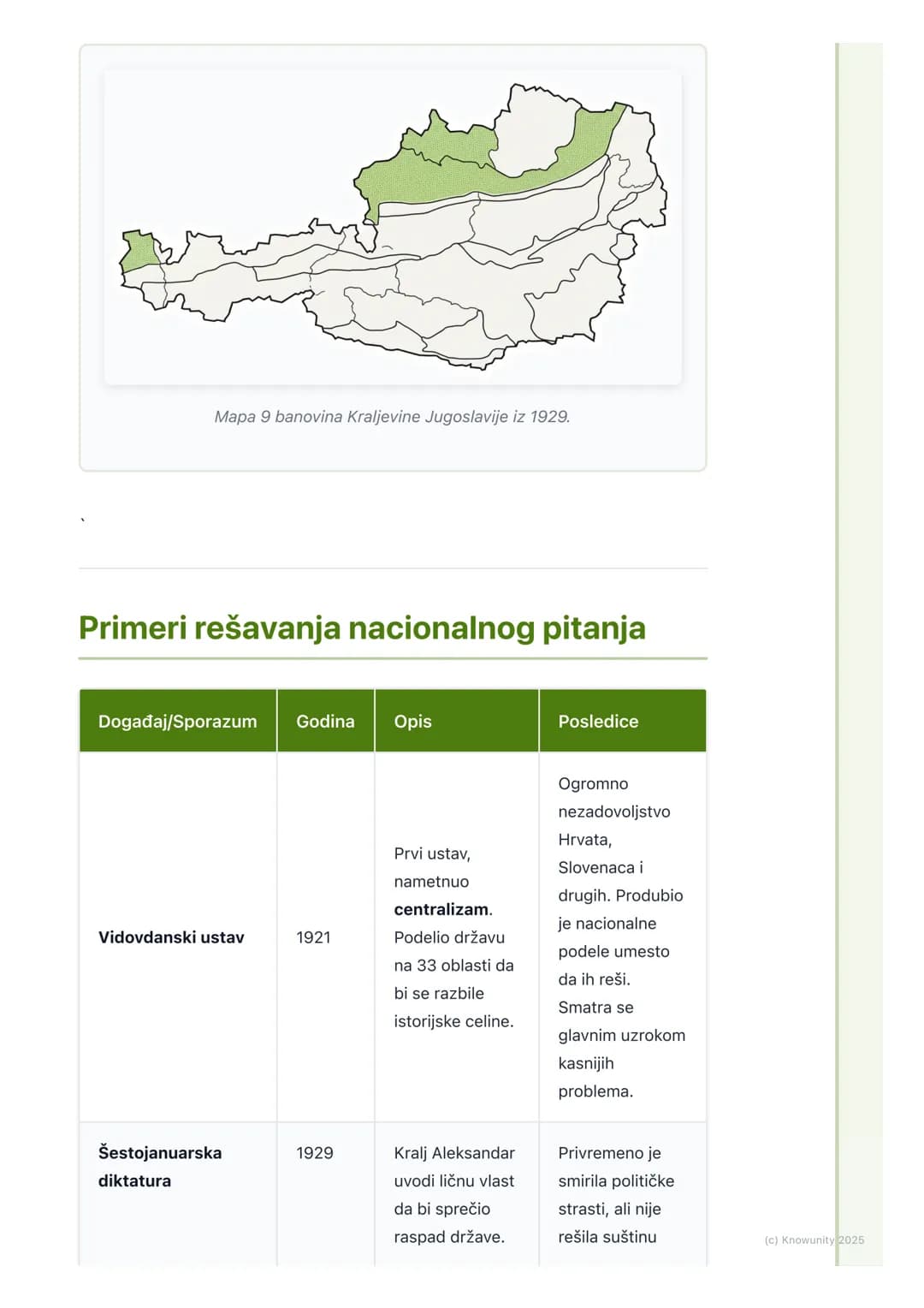 # Unutrašnji problemi i
nacionalno pitanje
Uvod: Stvaranje države i prvi problemi
Nakon Prvog svetskog rata, 1. decembra 1918. godine, stv