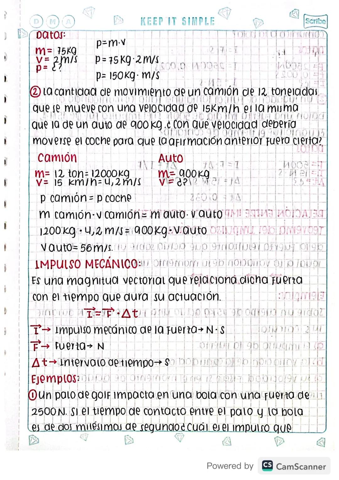 Abril 8/2021
la energía en las colisiones. ppp
CANTIDAD DE MOVIMIENTO LINEAL/MOMENTO LINEAL:
Es una magnitud vectorial que relaciona la m