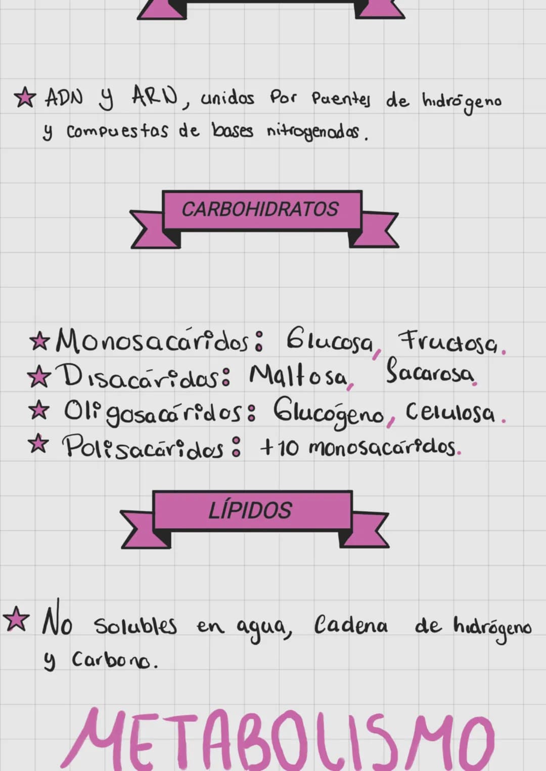 # BIOQUÍMICA
CHONPS
La célula se compone de :
* Carbohidratos
* Proteínas
* Lípidos
* Ácidos Nucleicos
## PROTEÍNAS
⭐ Cadena de aminoáci