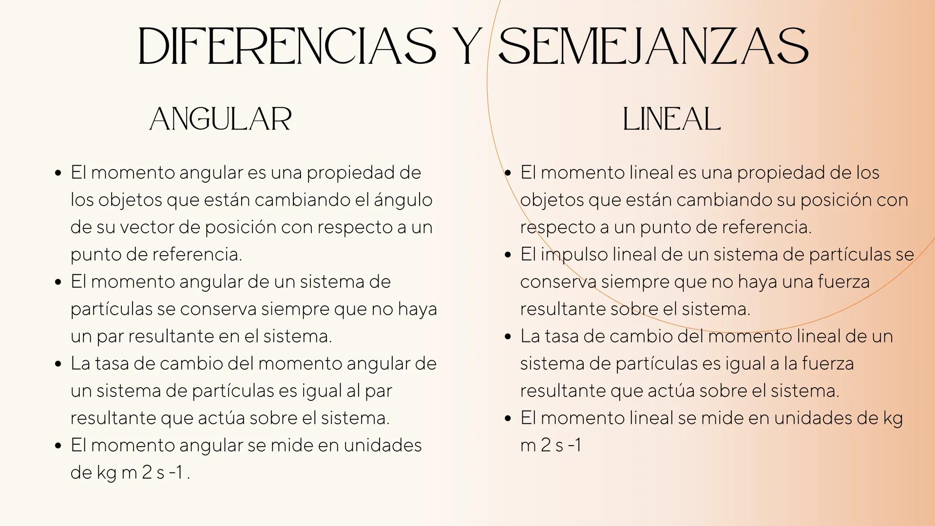LA CANTIDAD DE
MOVIMIENTO ANGULAR Y
LINEAL ¿QUE ES?
ANGULAR
magnitud física, equivalente
rotacional del momento lineal y
representa la canti