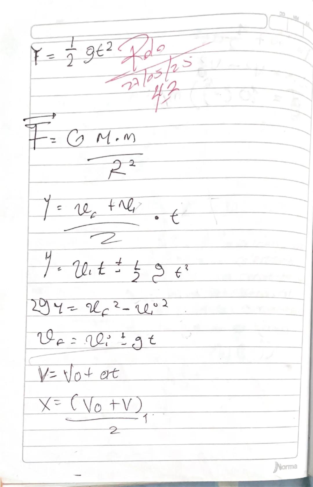 ~\n\nV=Velocidad - V = rapidez\n$g_t = \frac{x}{t}$ \n$B_x = x_f - x_i$\n$b.h = A$\n$\frac{y}{x} = k$ v $y = kx$\n\nvelocidad:\n$\vec{v} =