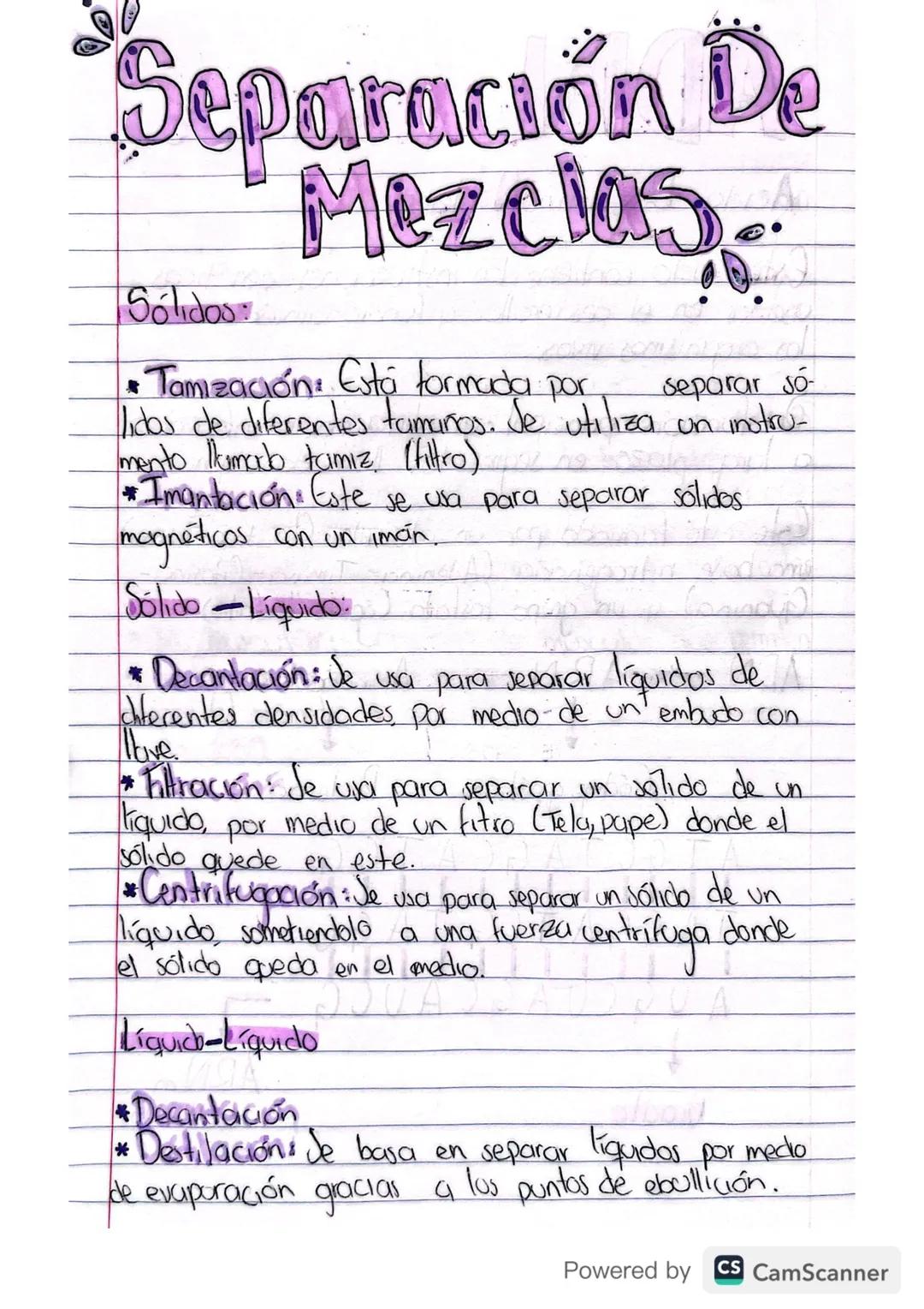 Separación de mezclas