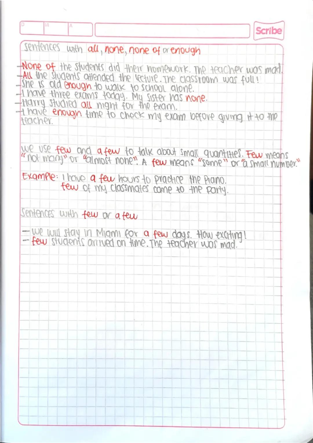 Scribe
Class #3 Study habits
D
M
A
in Engush, we use the word should to give advice and Suggestions.
In affirmative statements, we use:
Subj