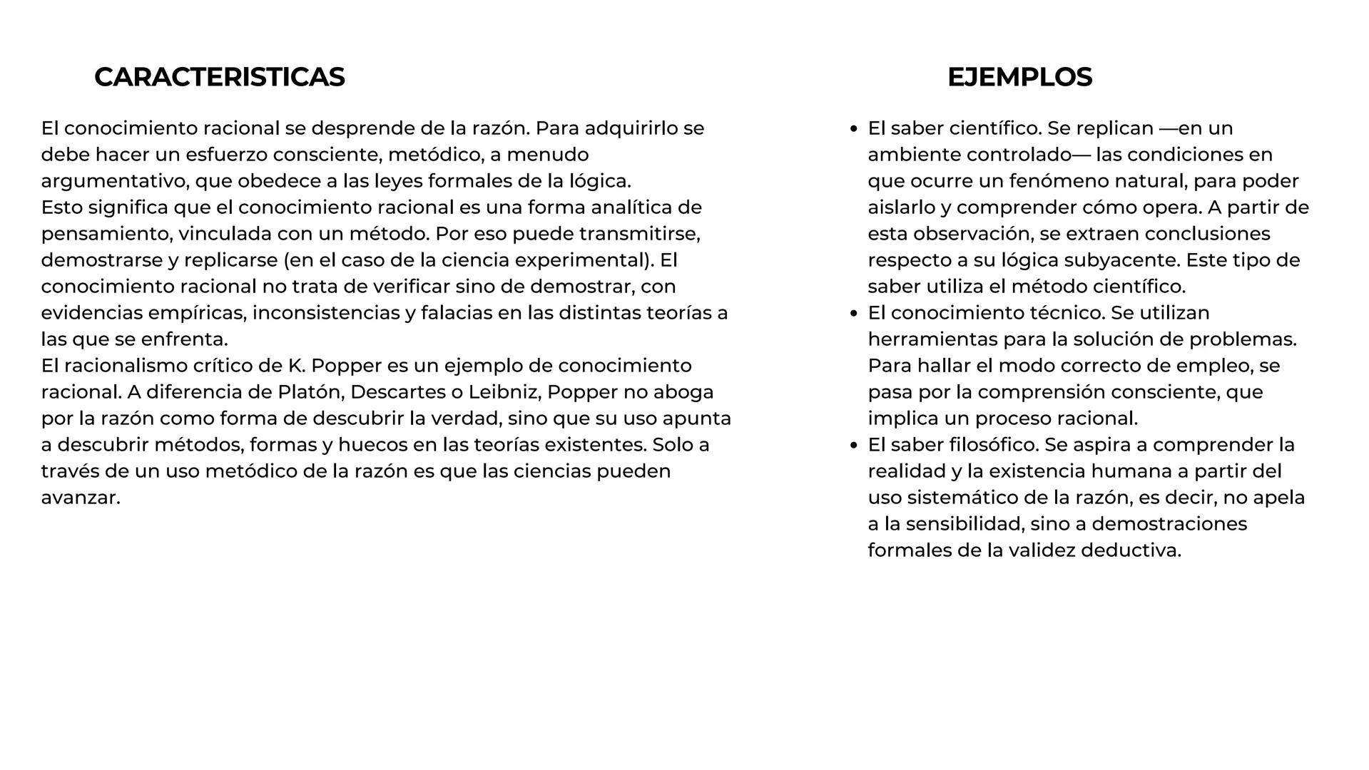 Conocimiento
racional ¿QUE ES?
En filosofía, el conocimiento racional es todo
conocimiento que se obtiene por medio del
ejercicio de la razó