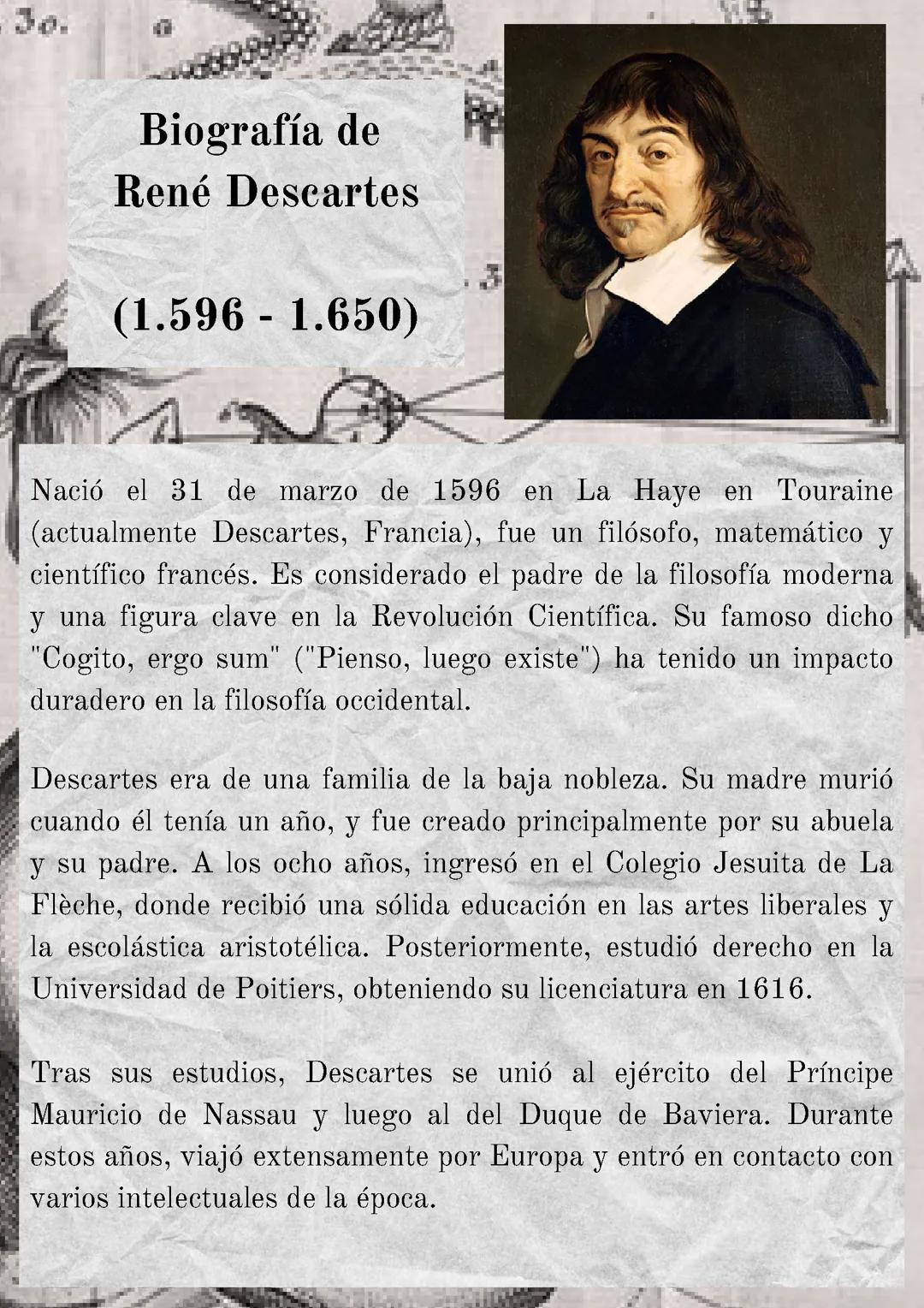 Biografía de René Descartes