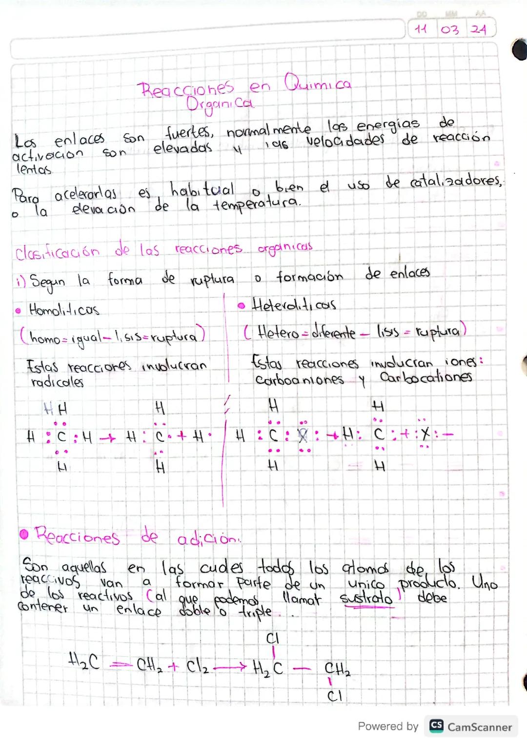 Reacciones Organicas