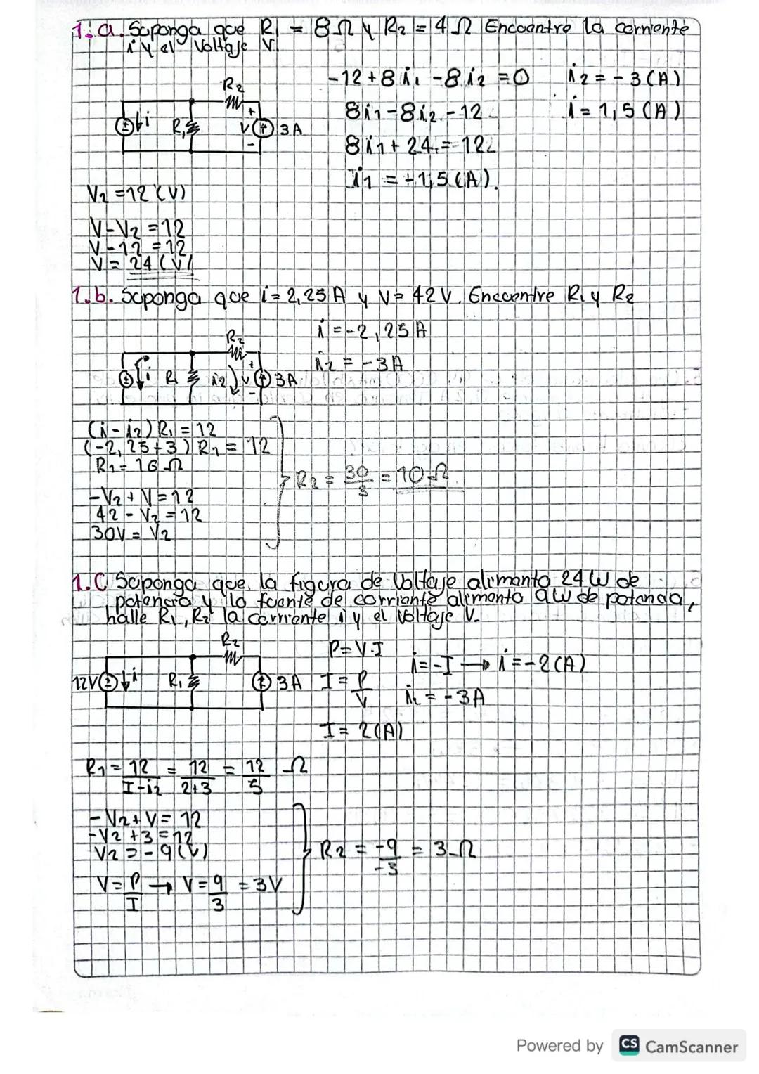GA+ 12V
28
3A
Taller 2.
• Crystal Juliana Rivero Macias (2234065) Ing. Electrónica.
1. Halle la tension Vo en el circuito de la figura 1 y l