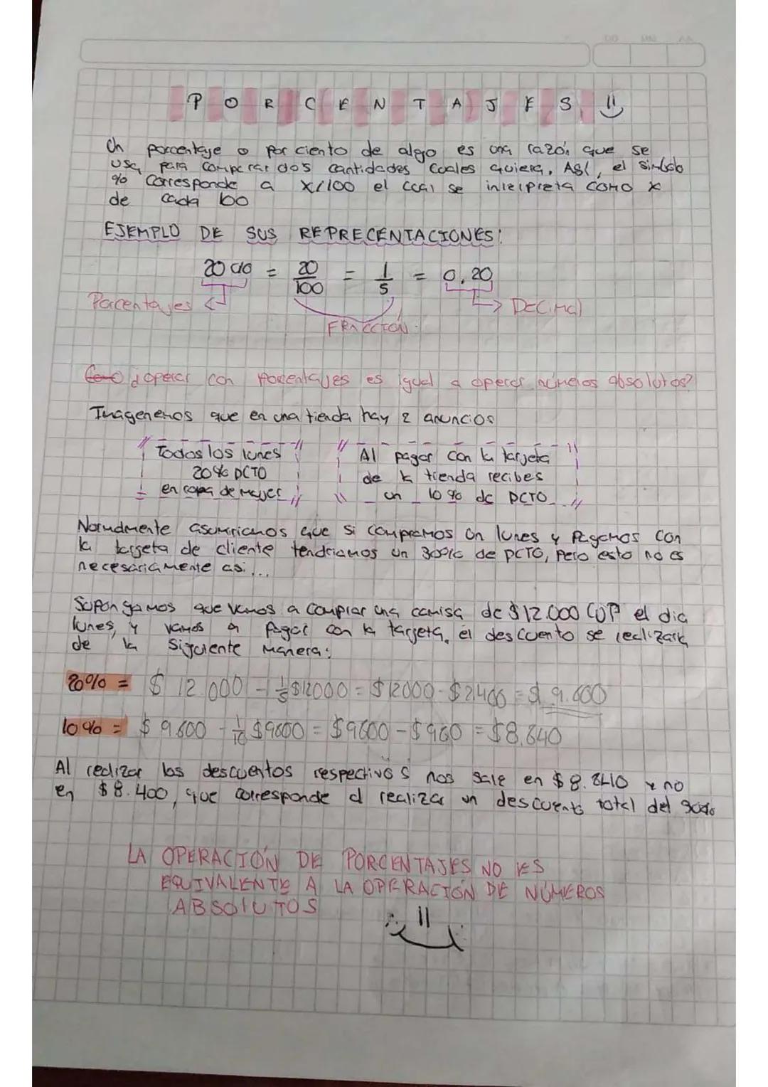 Po
R
C
E
2
TA
J
S
DD
MA
Ch porcentage o
por ciento de algo es una razó, que se
usa para comparar dos cantidades Coales quiere, ASI, el simbo
