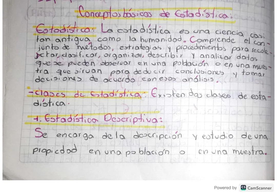 Conceptos basicos de la estadistica