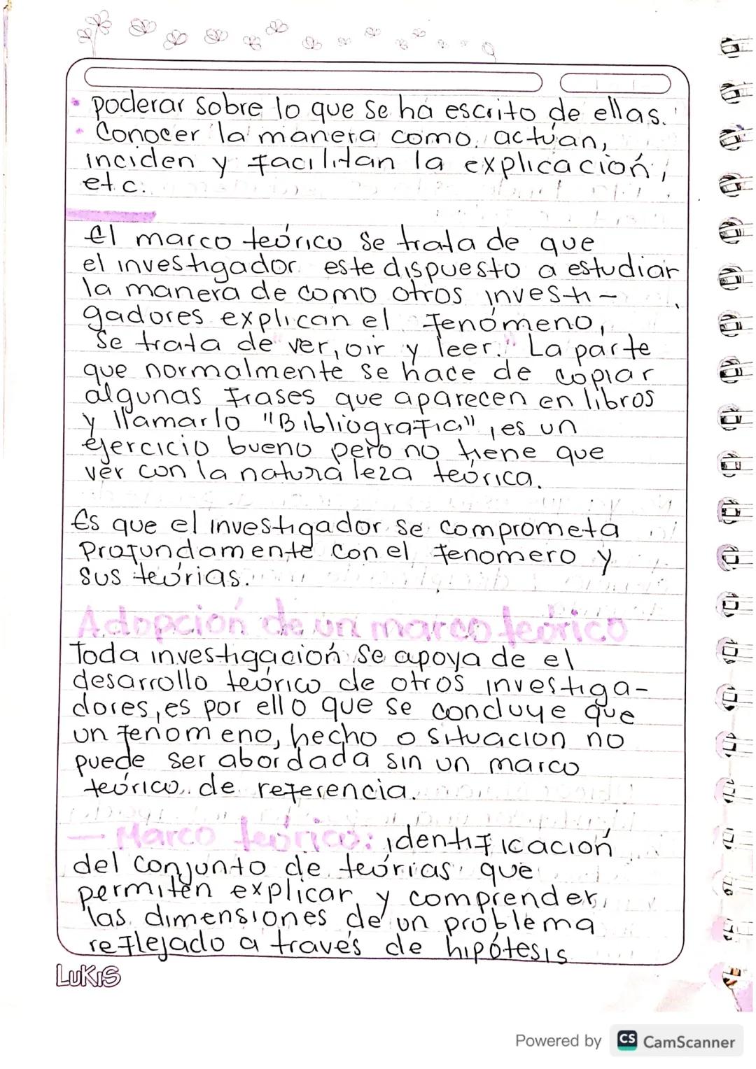 marco teorice
Es primordial en una investigación, le
da una explicación
a los Fenomenos
encontrados durante la Investigación,
el marco teori