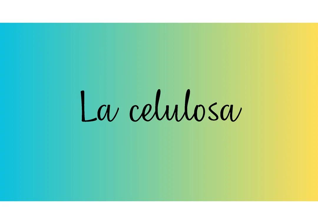 La celulosa
