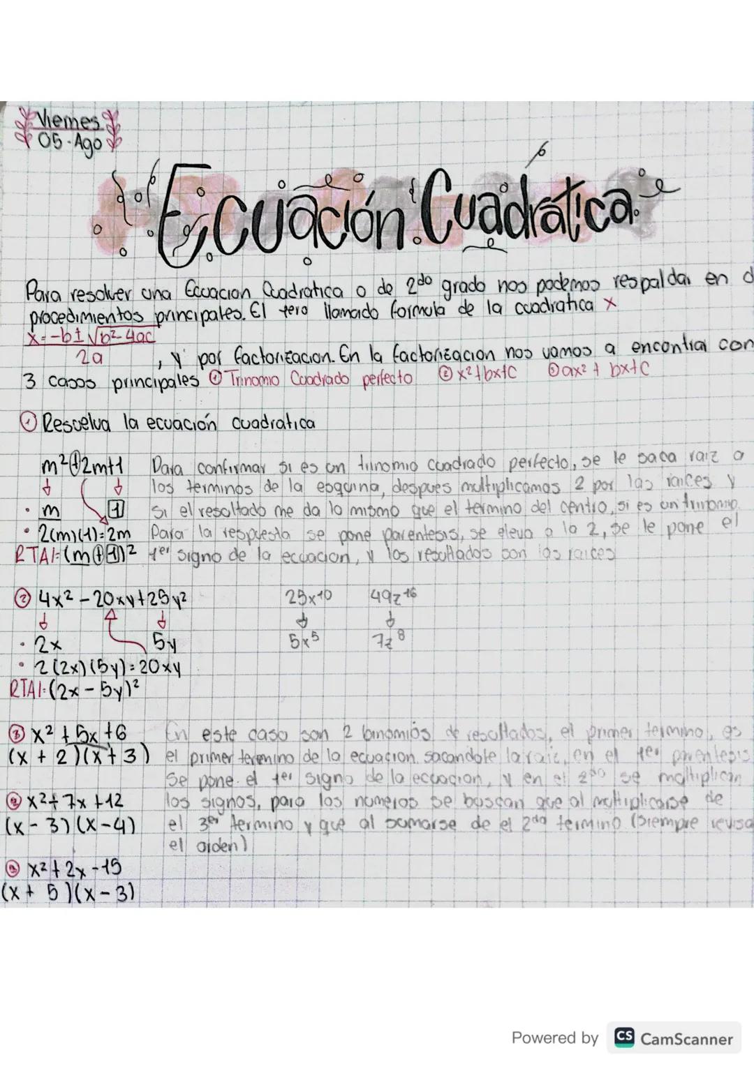 hemes
05-Ago
0
0
Ecuación Cuadratica
Para resolver una Ecuacion Cuadratica o de 2do grado nos podemos respalda, en d
procedimientos principa