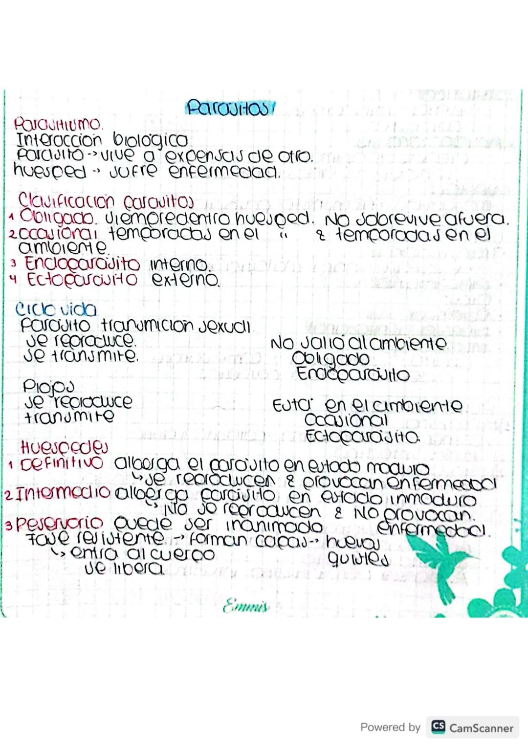 Parojitos!
POROJHIUMO.
Interaccion biologica
Porciuito vive a expensas de otro.
huesped Jufre enfermedad.
->
Clasificación parauitos
Obligad