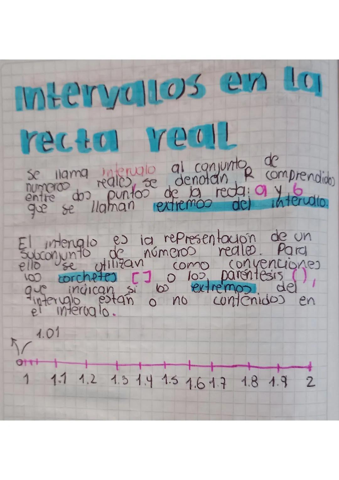 Intervalos en la recta real