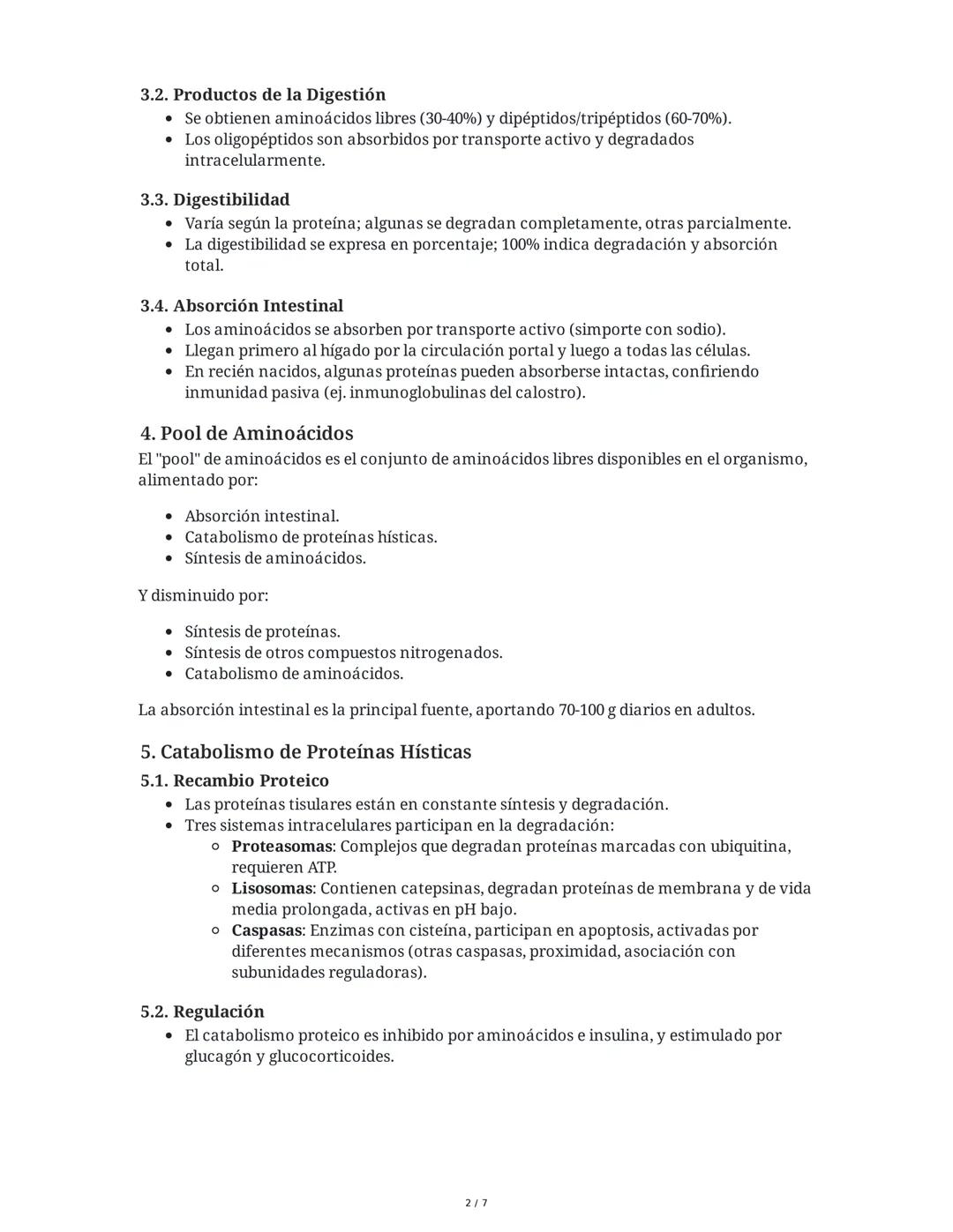 ## Metabolismo de Proteínas: Resumen Extendido
### 1. Introducción al Metabolismo de Proteínas
El metabolismo de las proteínas abarca el re