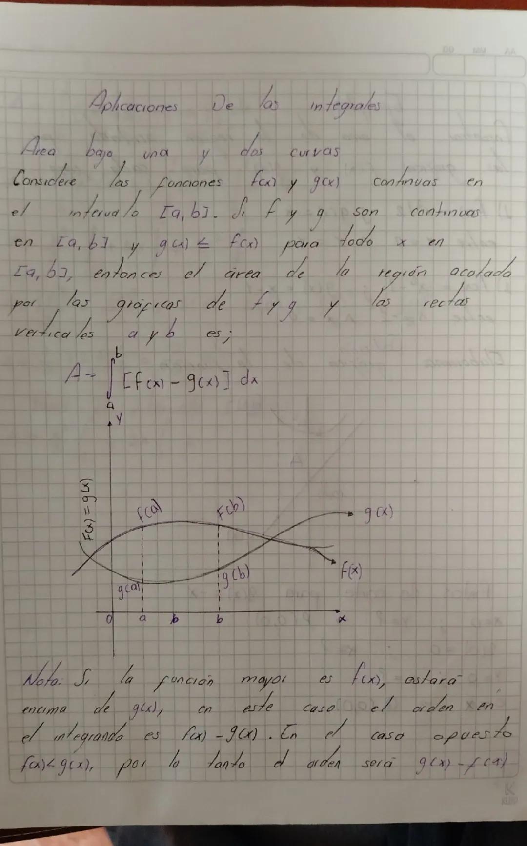 Aplicaciones de las integrales