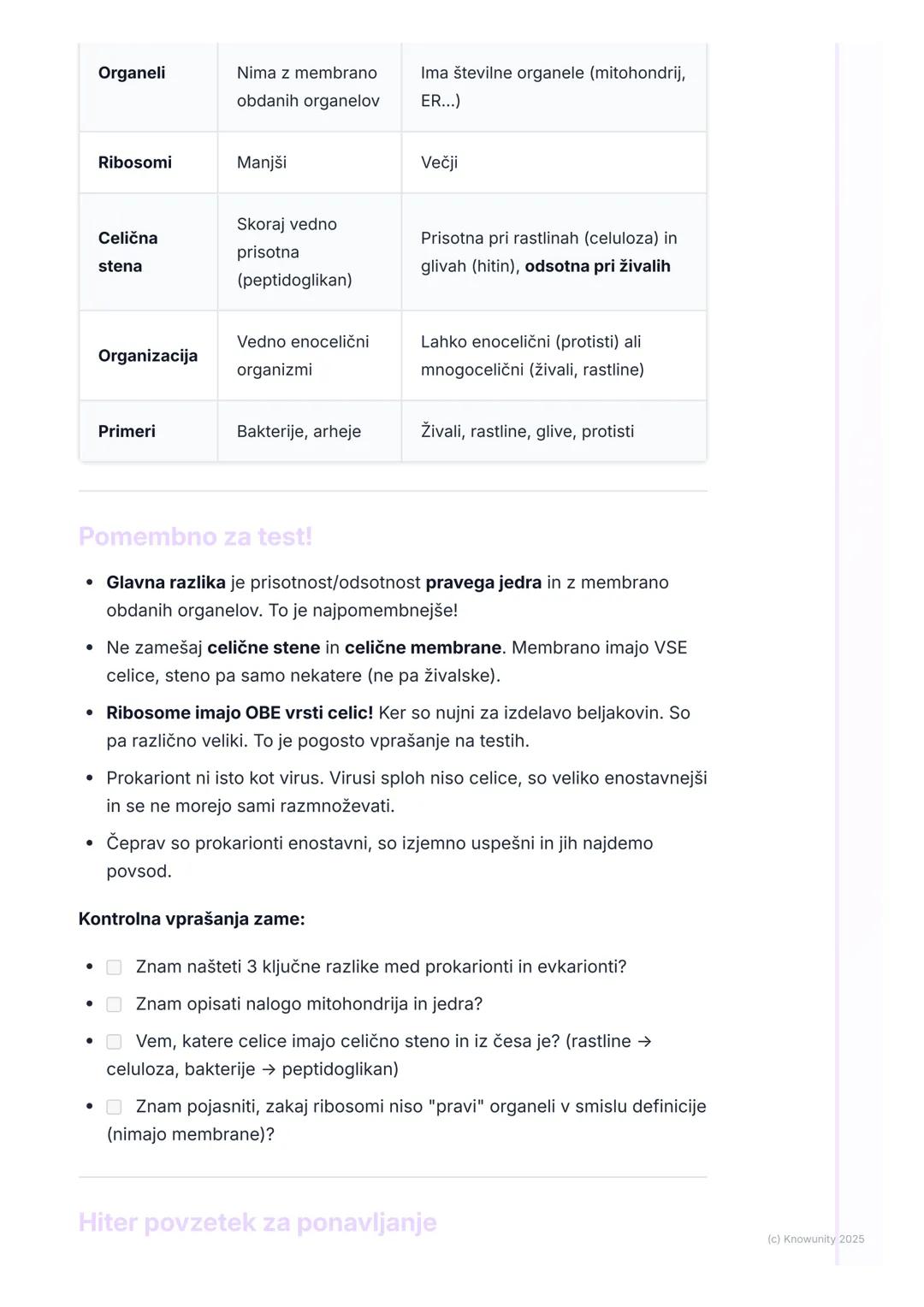 # Zgradba prokariontske in
evkariontske celice
Uvod in osnovni pojmi
Vse živo je zgrajeno iz celic. Celica je osnovna gradbena in delovna