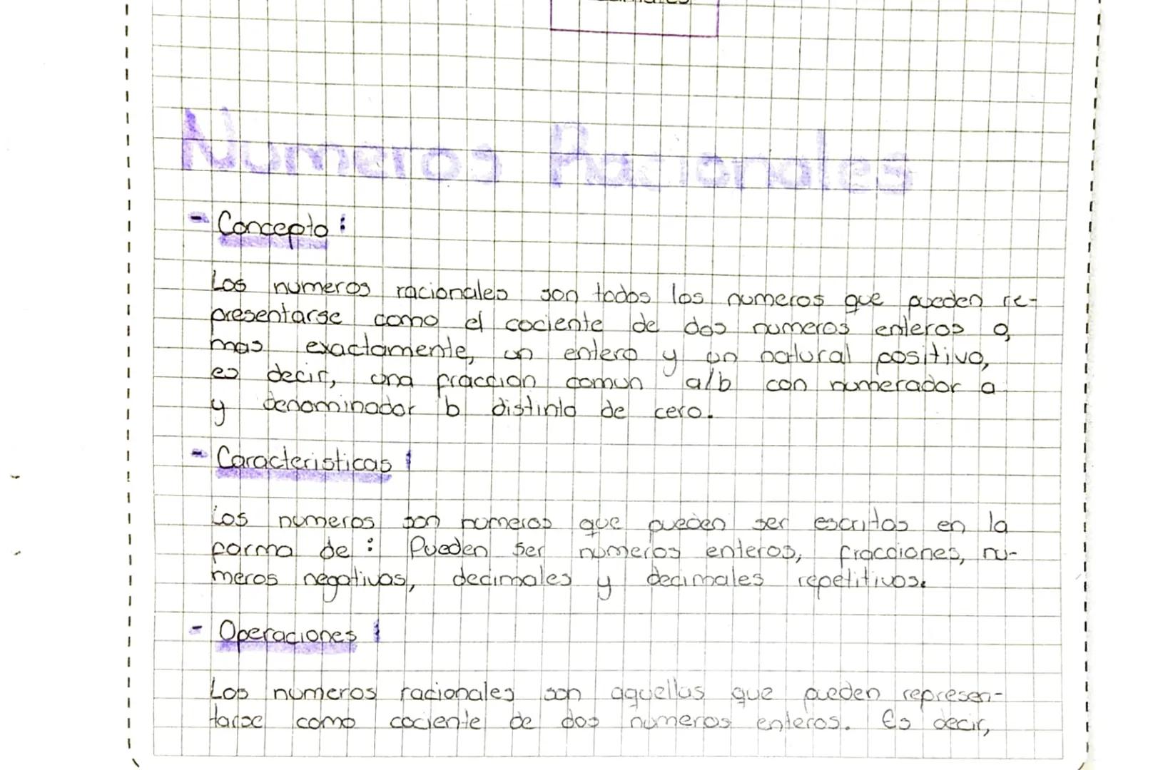 -Concepto:
Los numeros racionales
presentarse
mas exactamente, on
ܒܧ
5
son todos los numeros que pueden re-
entero
y
como el cociente de dos